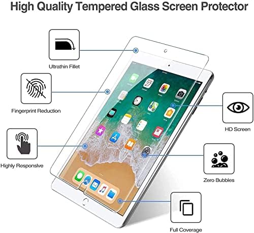 Procase [2 pachet] Pachetul de protecție cu ecran cu carcasă folio pentru iPad 9.7 / iPad Pro 9.7 / iPad Air 2 / Air