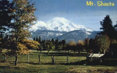 Mt. Shasta, carte poștală din California