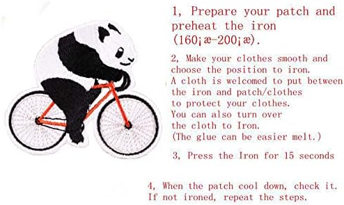 Compatibil cu panda uriași de plimbare biciclete petic Patch brodated Applique Fier pe cusut pe emblemă pentru sportul în aer liber 2 PC -uri
