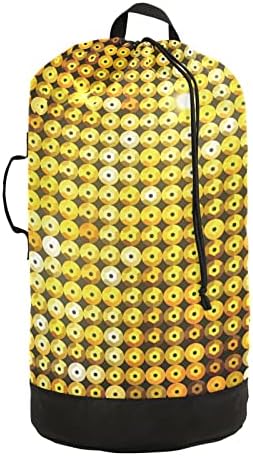 Sparkling Gold Spangles Sequins Nylon sac de rufe-blocare Cordon de închidere și mașină de spălat saci mari se potrivesc coș de rufe sau împiedică și suficient de puternic pentru a transporta până la trei sarcini de haine