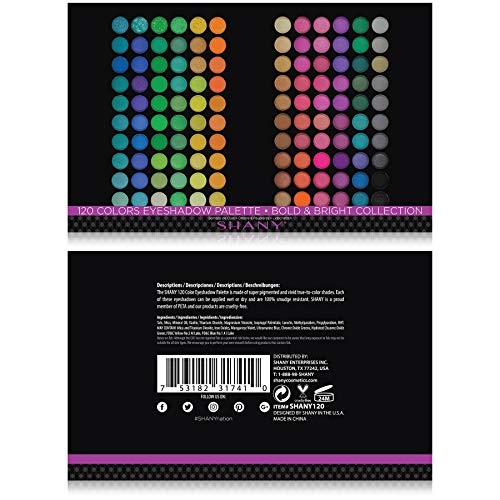 SHANY 120 culori foarte pigmentate de lungă durată culori naturale Blendabile paleta de umbre pentru ochi, colecție îndrăzneață