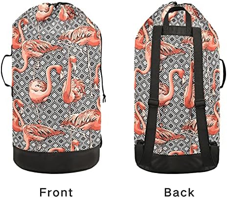 Flamingo spălătorie sac cu bretele spălătorie rucsac sac cordon închiderea agățat împiedică pentru Laundromat apartament Camp