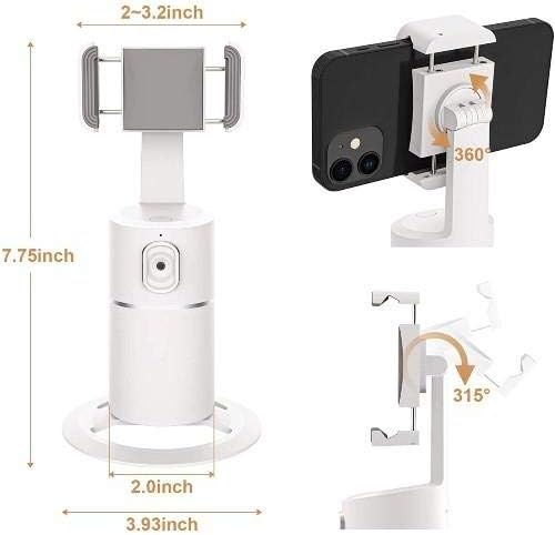 Stand Boxwave și montare compatibile cu Micromax Infinity N12 - Stand PivotTrack360 Selfie, Tracking Facial Pivot Stand Mount pentru Micromax Infinity N12 - Alb de iarnă