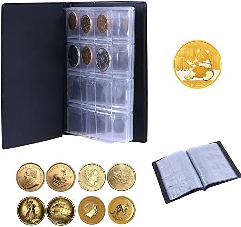 120 buzunare 10 pagini colecție de monede din PVC carte de stocare a monedelor album Suporturi comemorative pentru cadouri